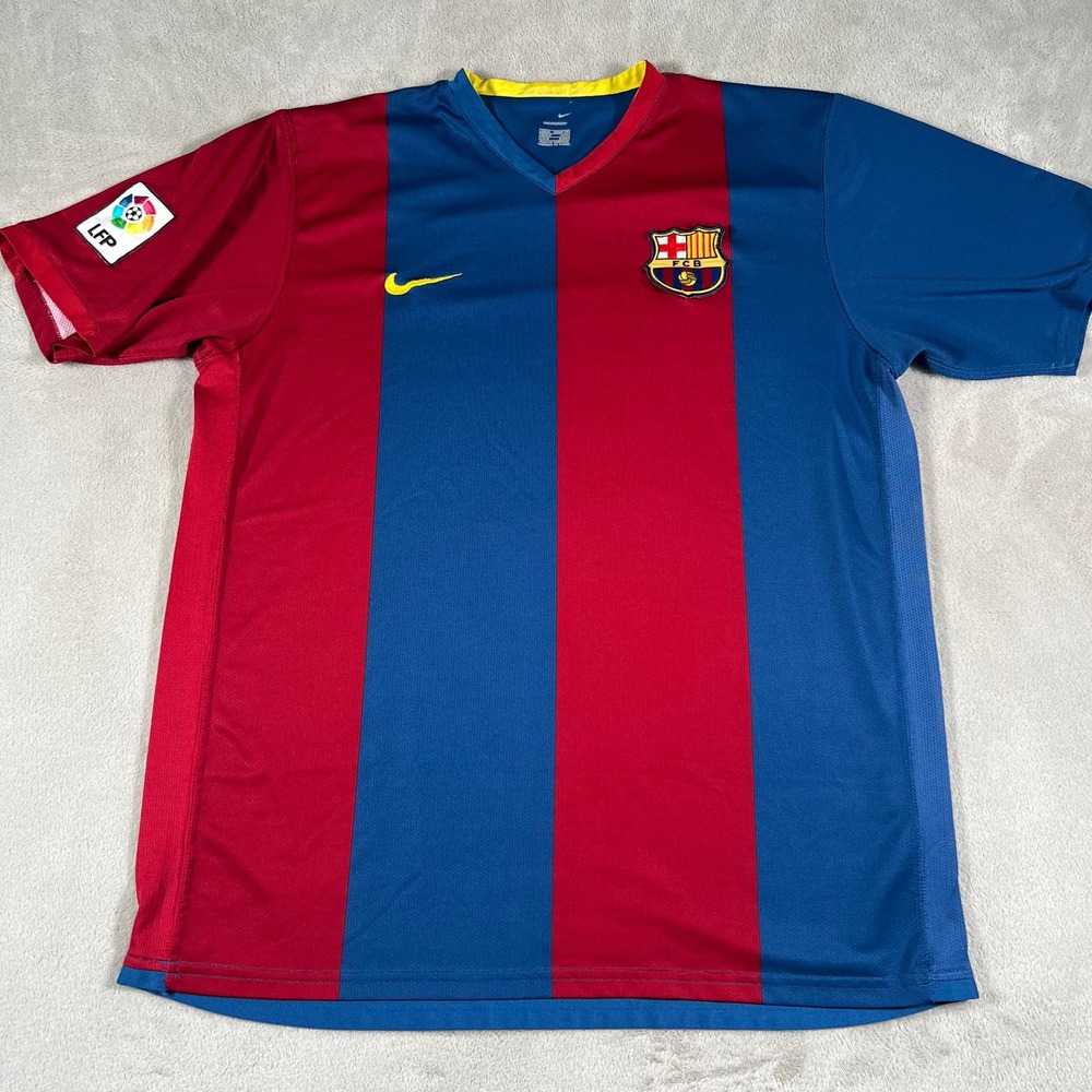 Nike FC Barcelona 2005 2006 Home Jersey Mens XL Blue Red Soccer Shirt Y2K READ*
